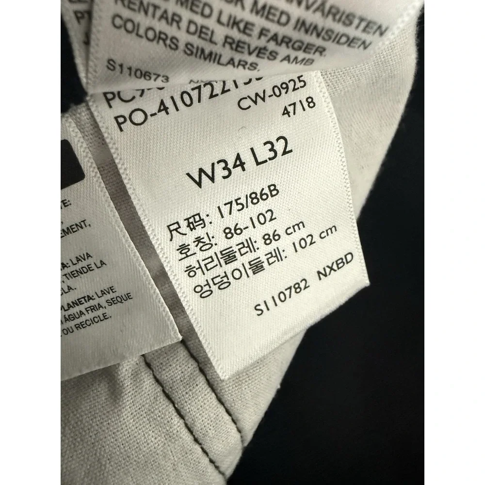 Levis 514 Pants Men's 34x32 Black Corduroy Straight Fit